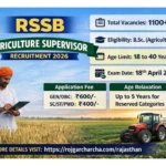 RSSB Agriculture Supervisor Recruitment 2026 image showing vacancy details, eligibility, age limit and exam date
