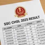 SSC CHSL Result 2025 Tier 1 expected cut off and PDF download